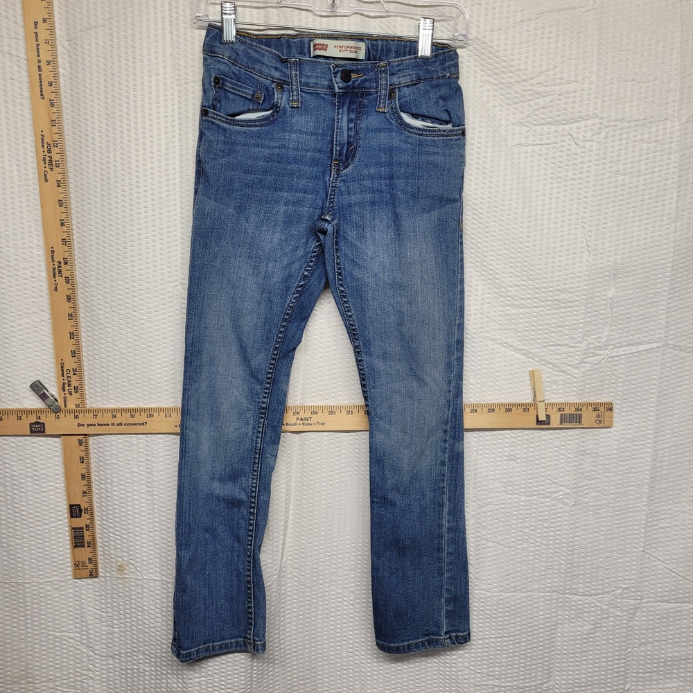 Levis 511 Slim Performance Boys Jeans Size‎ 10 Reg W25 L26 Medium Wash Blue